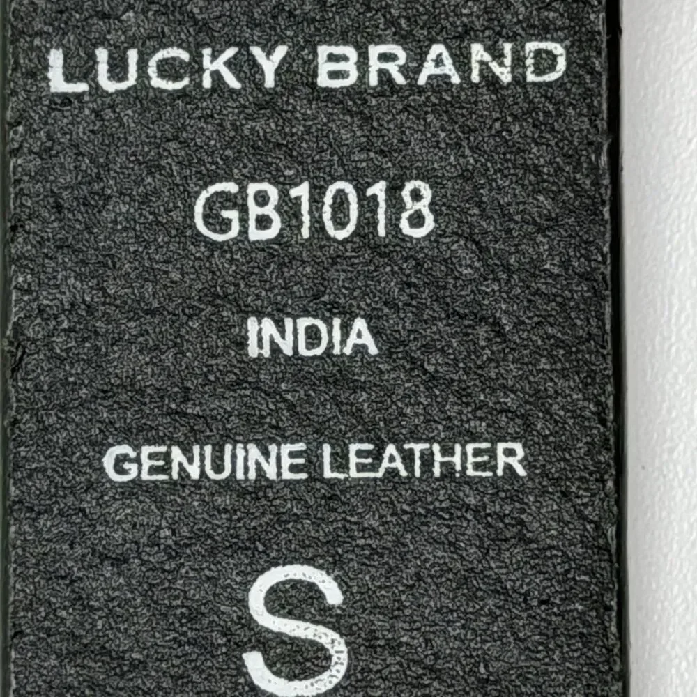 Lucky‎ Brand Women’s Size Small Black 100% Leather Belt Detailed Buckle NWT